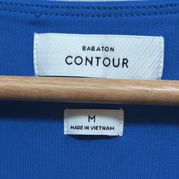 Aritzia Babaton Sapphire Blue Contour VNeck Sleeveless Romper Size M NWT - Picture 6 of 10